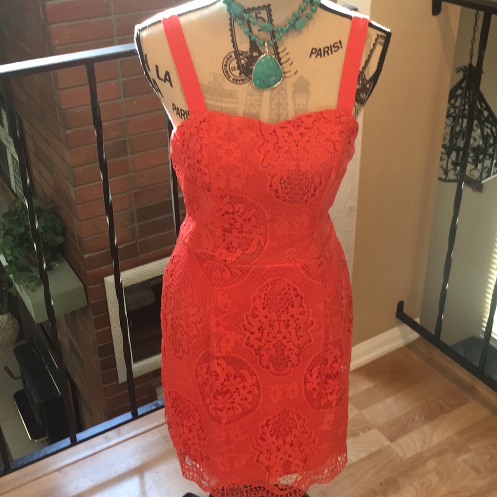 Lace orange sherbet dress